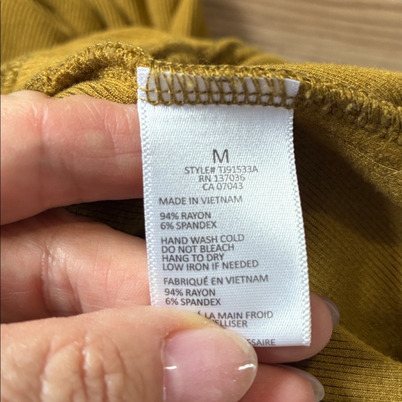 Paper Crane Wide leg Ribbed Pants Women M Pull on Stretchy Pockets Leisure - Picture 9 of 10